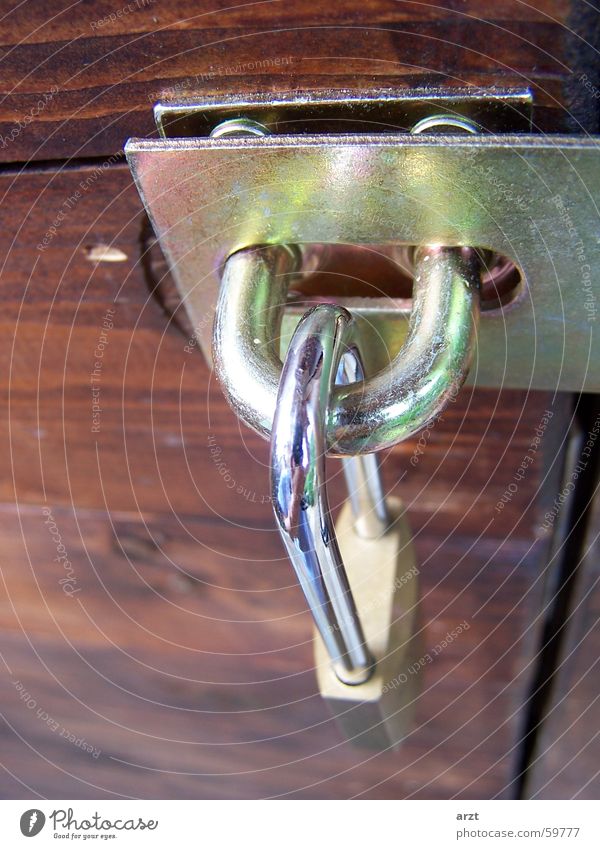 ...behind lock and key... Locking bar Wood Captured Safety Castle Door Closure Metal