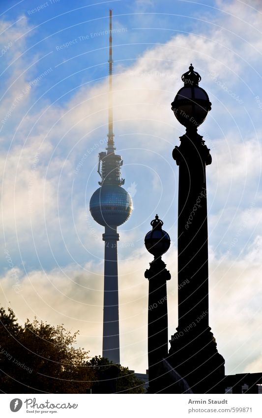 Two Bridge Columns as Analogy to the Berlin Television Tower Vacation & Travel Sightseeing Summer Telecommunications Architecture Beautiful weather