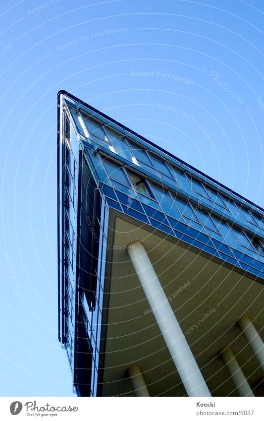 MediaPark I Cologne Mediapark High-rise Office building Strange Architecture cologne tower Sun Blue sky Modern Column Tall Corner