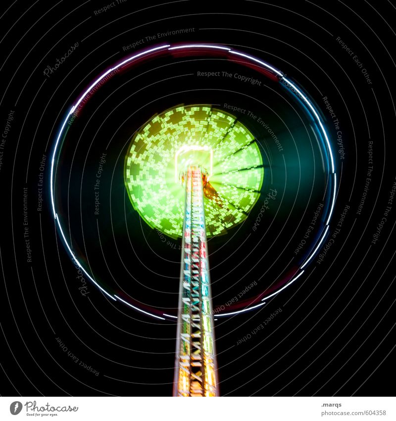 Concentric Style Joy Night life Entertainment Fairs & Carnivals Line Circular Carousel Theme-park rides Round Speed Movement Colour photo Multicoloured