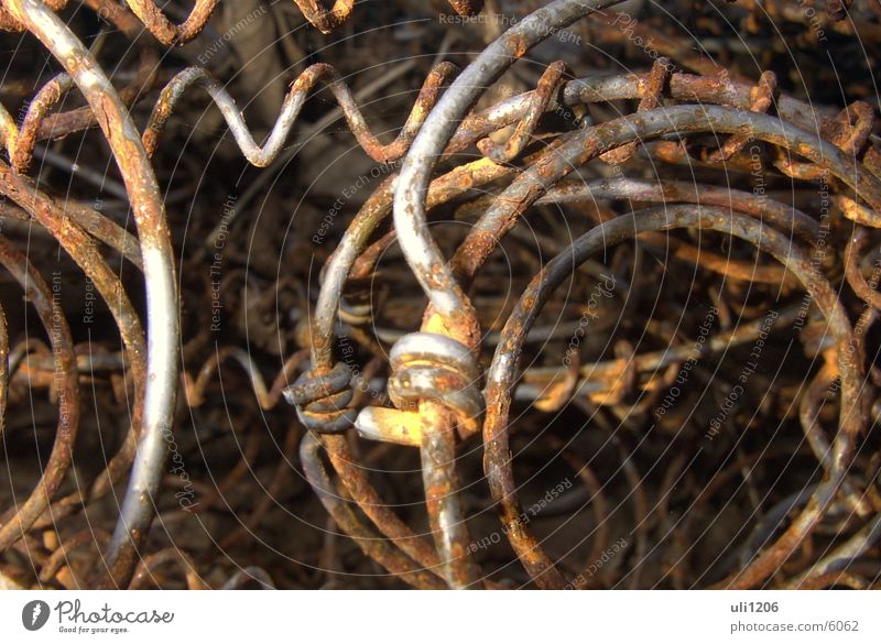 spring one's bed Bedstead Wire Obscure Rust Macro (Extreme close-up) Metal