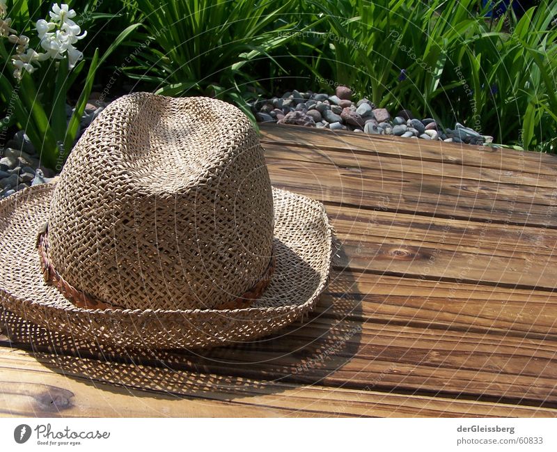 Hut weather! Hatweather! Peace Straw hat Wooden bed Peace-loving Agreeable Spring Green Brown Flower Light Wood flour Jump Headwear Green space Baseball cap