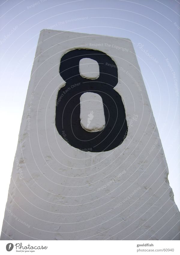 milestone 8 Digits and numbers Milestone Simple Black White Large Signs and labeling Rhine Stone Sky Blue