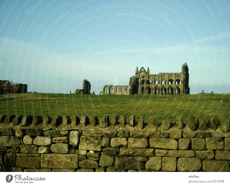 ruin Ruin Wall (barrier) Meadow Masonry Building England Insolvency Stone Sky Landscape Old stones