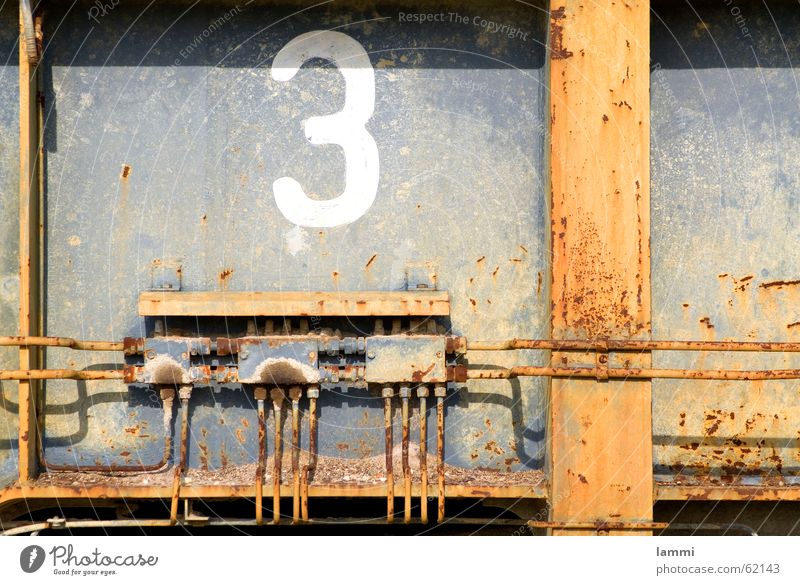 Distributor three 3 Digits and numbers Steel Gray Excavator Decline Grief Past Parking area Rust Transmission lines Mining Detail Delivery person Old Sadness