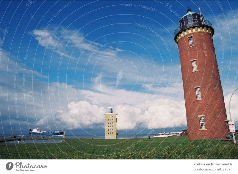 Cuxhaven Lighthouse Watercraft Elbe estuary