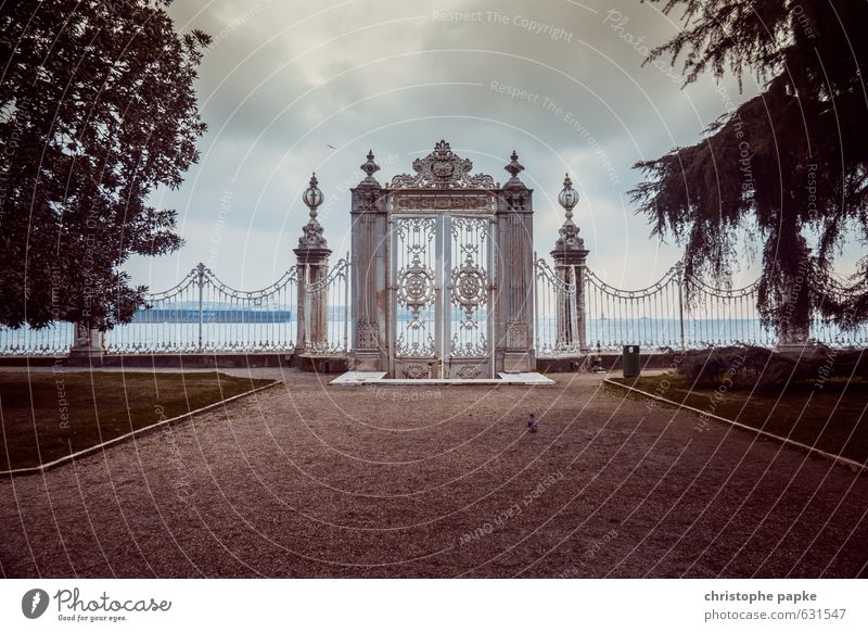 Locked gate to the world Vacation & Travel Trip Sightseeing City trip Clouds Garden Park Coast Istanbul Turkey Town Outskirts Deserted Castle Tourist Attraction