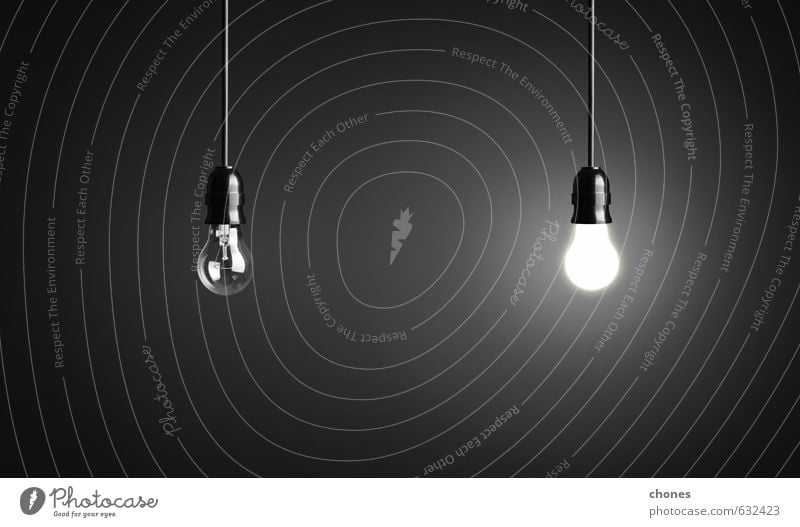 Light bulbs on black background Design Lamp Technology Bright Black Energy Idea Creativity light Conceptual design Photography Electric innovation Illuminate