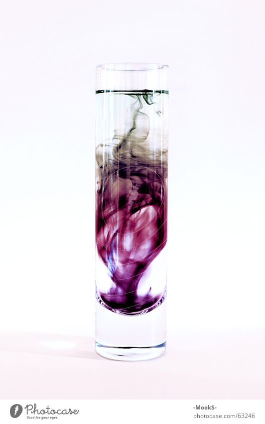 ink mix Ink Multicoloured Dreary Heavy Violet Transparent Glass Bright wise Water