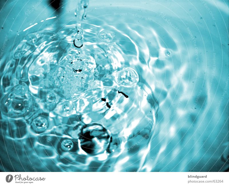 Water march Glittering Blue Movement Bubble Drops of water drop motion shadow Splash