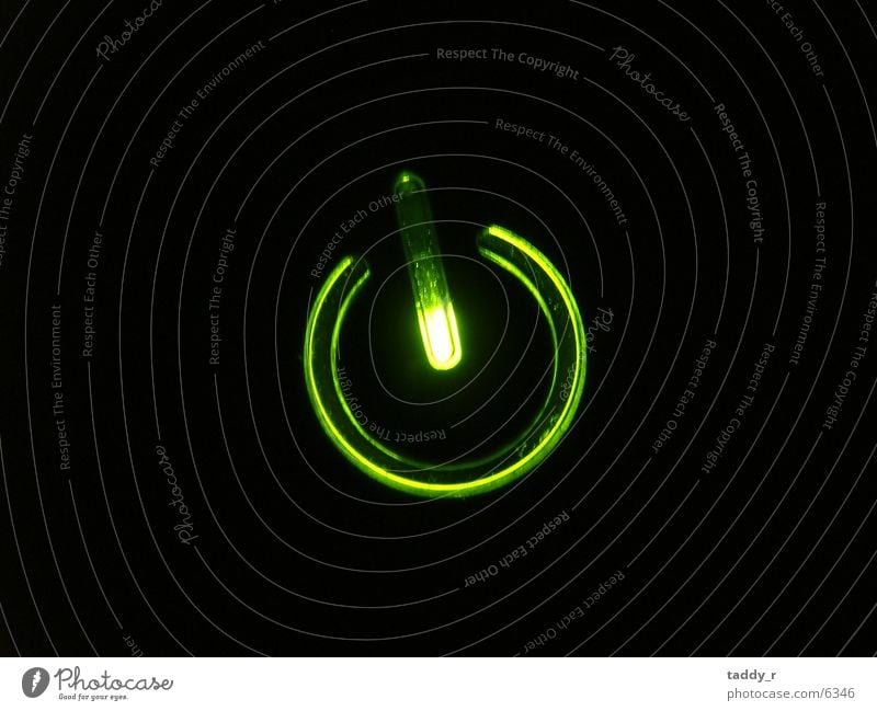 power on Switch Symbols and metaphors Green Electrical equipment Technology Macro (Extreme close-up)