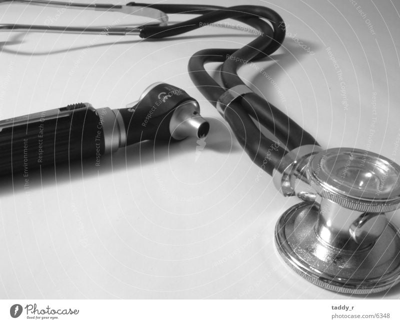 stethoscope Health care Doctor Hose Science & Research Black & white photo