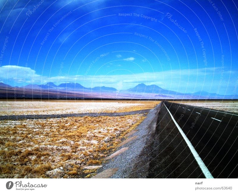 To the infinite and...beyond! Dessert Chile Salar de Atacama road Highway sunny lonely