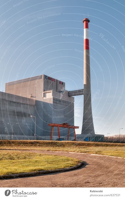 Zwentendorf nuclear power plant Environment Climate change Industrial plant Architecture Nuclear Power Plant Chimney Concrete Steel Old Famousness Blue Gray