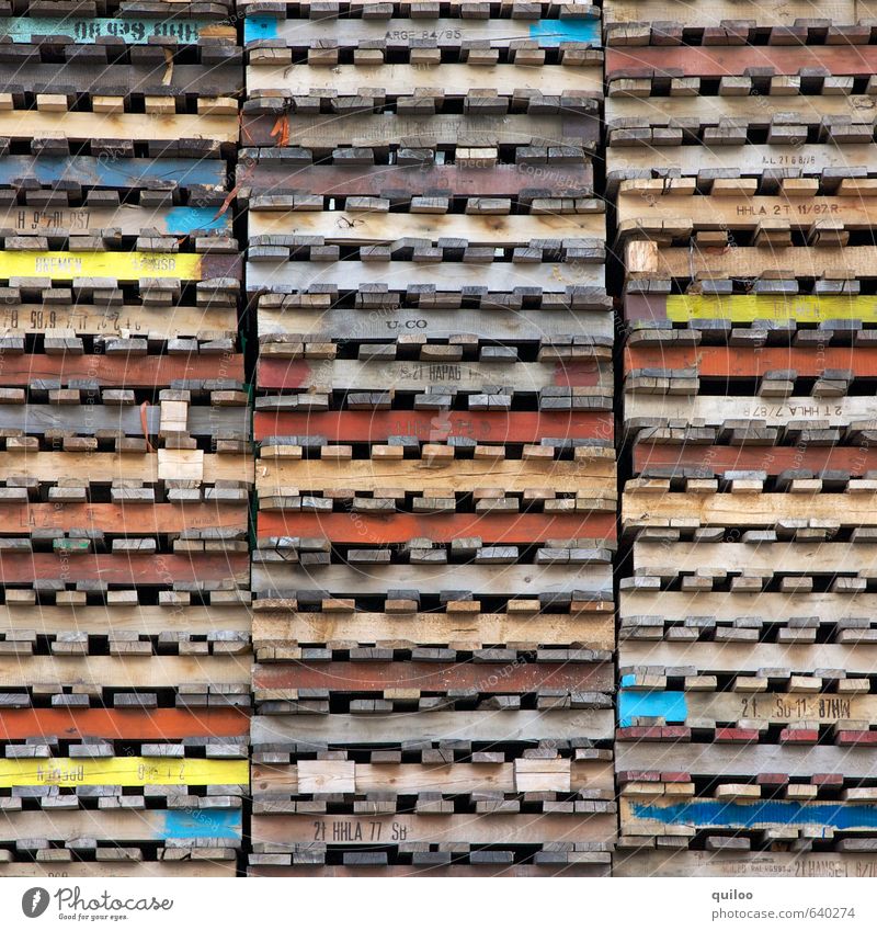 by pallet Logistics Palett Wood Characters Line Lie Wait Multicoloured Protection Orderliness Business Equal Uniqueness Symmetry Arrangement Flat Stack