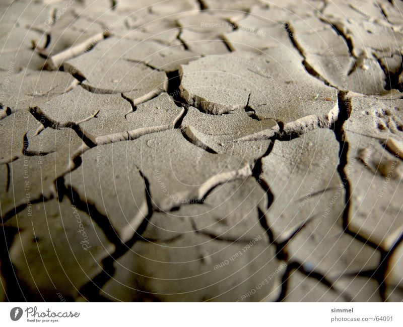 Dust dry! Dry Earth Floor covering Crack & Rip & Tear Dirty Desert dust-dry