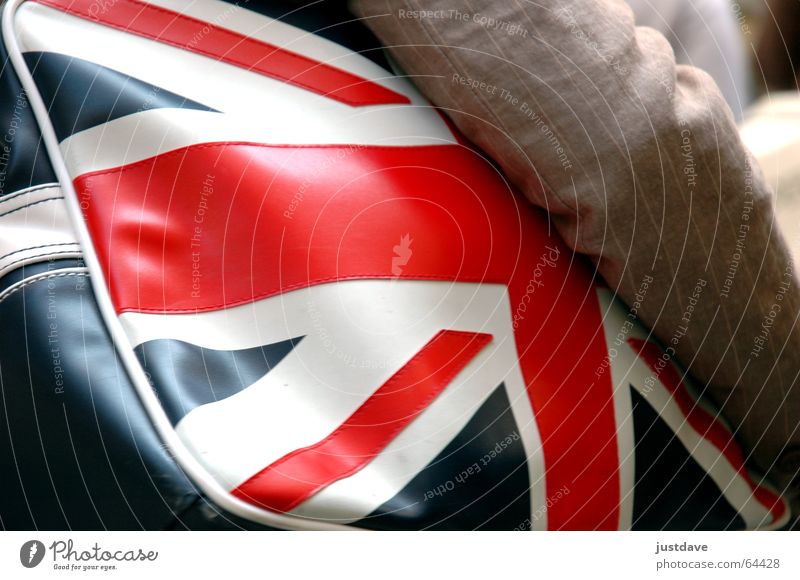 good ol' britain England Great Britain Bag Flag Patriotism Union Jack Vienna Retro Red White Stitching Foreign countries In transit put on patriotic