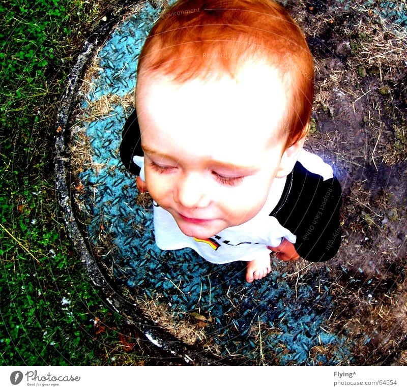 till Child Red-haired Grass Gully Sweet Small Baby Toddler Cute Boy (child) Hair and hairstyles Germany Face boy Laughter ...