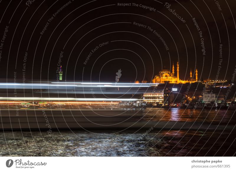 Lights of Istanbul Vacation & Travel Tourism City trip Ocean Coast Lakeside River bank Turkey Town Outskirts Old town Skyline Church Dome Manmade structures