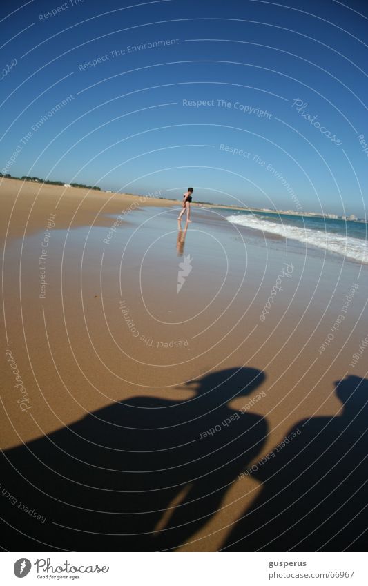 { Shadow game } Ocean Surf Beach Refreshment Summer Vacation & Travel Calm Hissing Waves Low tide scahttes Sand Water relaxation no njente animation