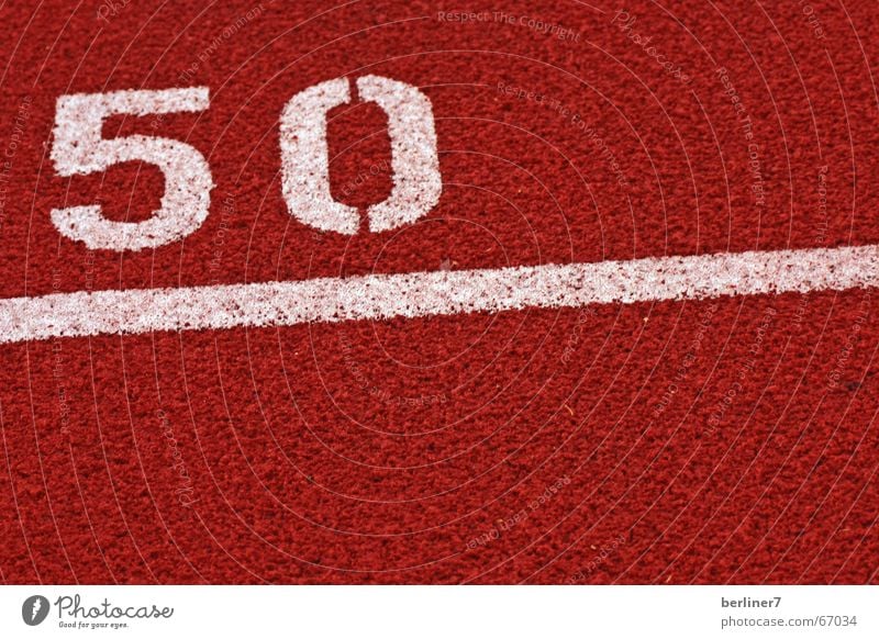 Congratulations on your 50th birthday. Meter Year Running track White Red Hundred-metre sprint Long distance tartan track Target subgoal