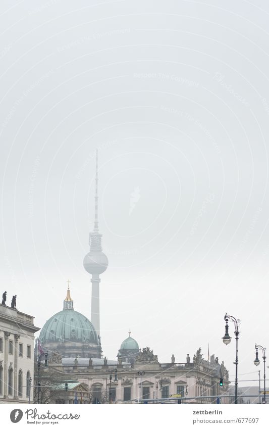 Text space with television tower wallroth Berlin Germany Capital city Berlin TV Tower Alexanderplatz alex Dome Religion and faith Church