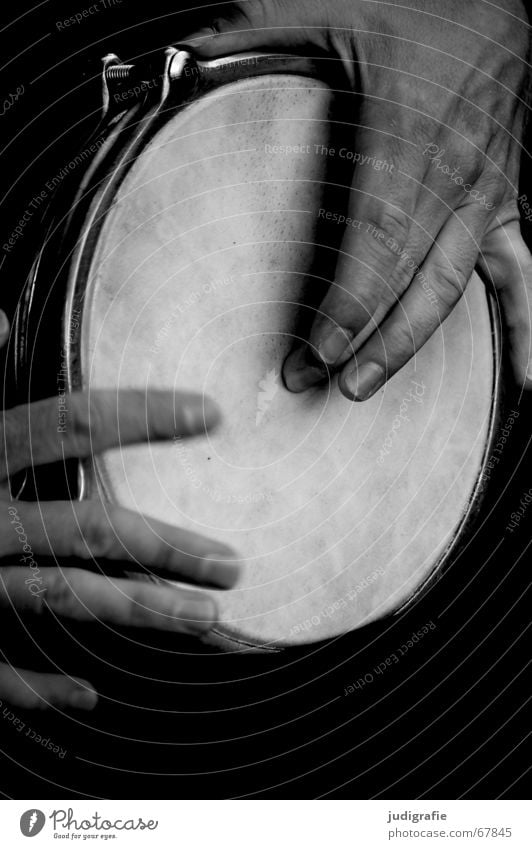 sound Sound Hand Fingers Man Percussion instrument Beat Rhythm Black White Music Musical instrument percussion Emotions Concert Make music Musician Playing