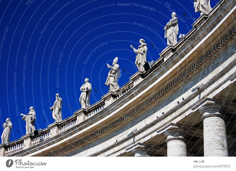 All that is holy Holy Prayer Rome Peter's square Exterior shot Bible Sky Blue prister sacredness Pope Religion and faith Marble Stone