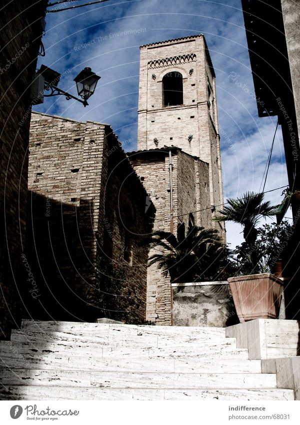 Torre di Palme bell tower Italy medieval town building Monument historical street church