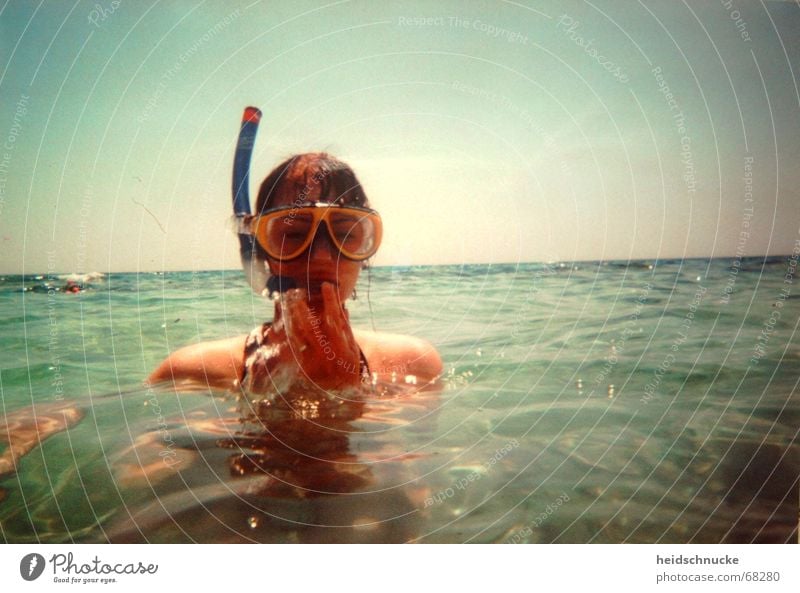 Ahoyhoi Swimming & Bathing Dive Snorkeling Ocean Sun Relaxation Recklessness Vacation & Travel Joy Wet Water Diving goggles Sea water Blue Leisure and hobbies