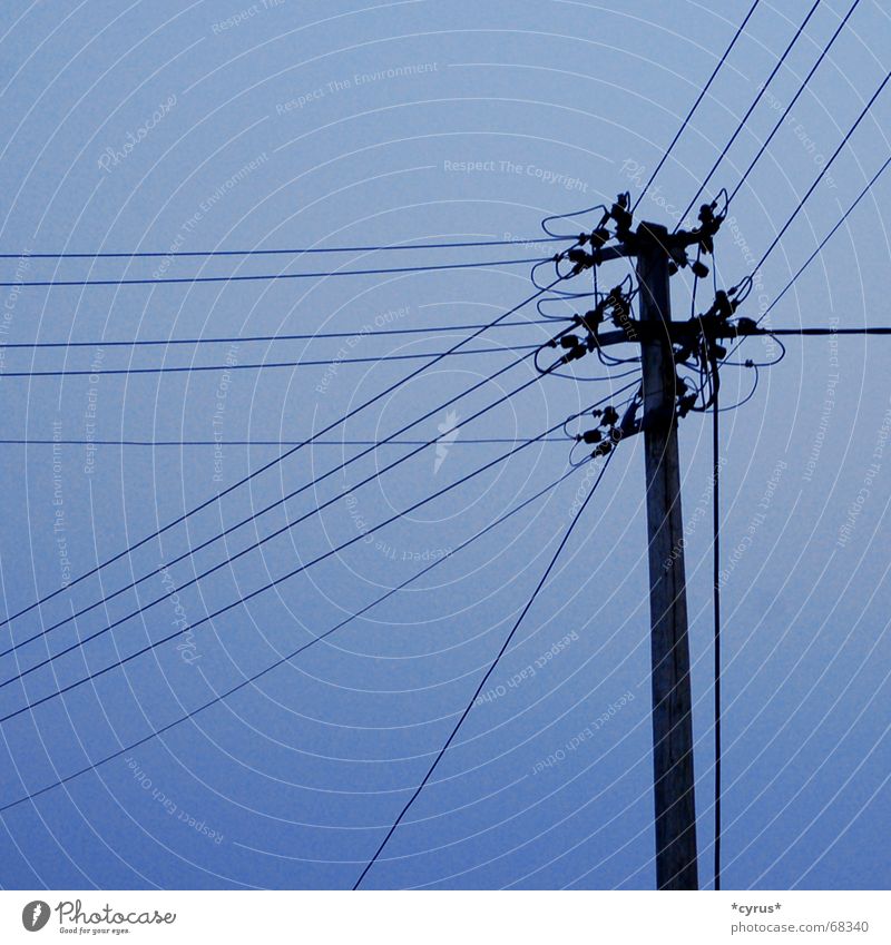 transmission line Electricity pylon High voltage power line Sky Transmission lines Blue