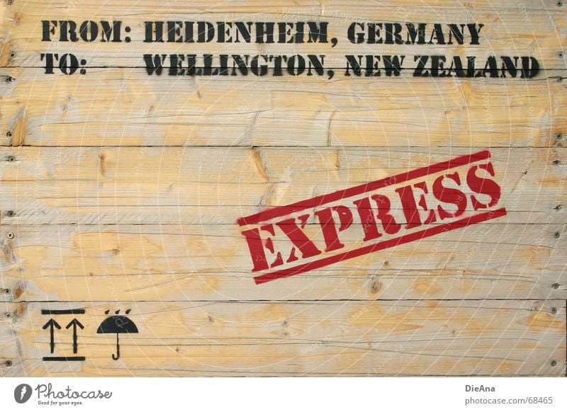 by express Crate Wood Delivery Symbols and metaphors Umbrella Typography Global New Zealand Germany Wellington Wood flour Illustration Arrow Screw heidenheim