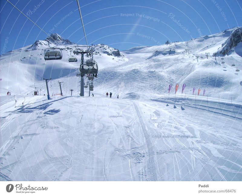 skiing holiday Skiing Vacation & Travel Winter December Cold Ski lift Ski run Ischgl Snow Ice Frost Sky Mountain Alps Ski resort Chair lift Exterior shot