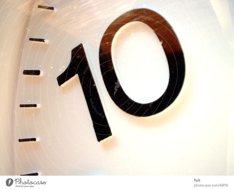 10 Digits and numbers Clock Time Living or residing plastic