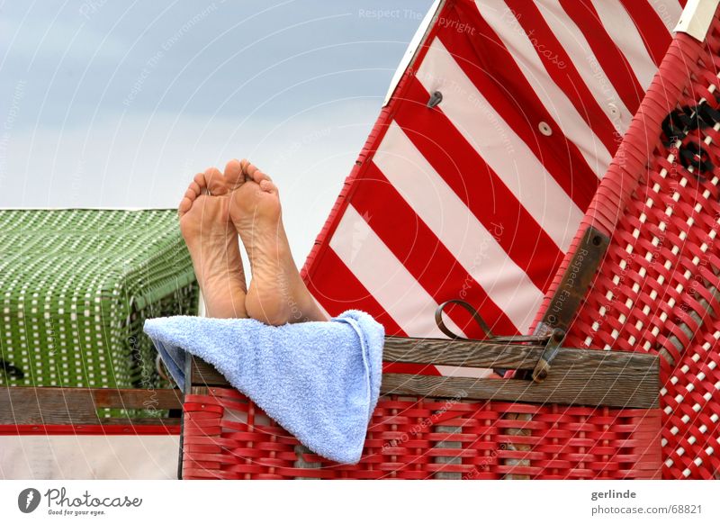 Feet up! Beach chair Langeoog Summer Vacation & Travel Relaxation Wellness Towel