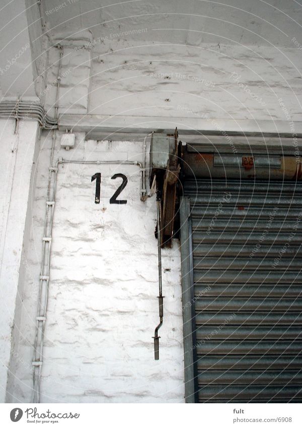 12 Wall (building) Digits and numbers Industry Rolling door Gate