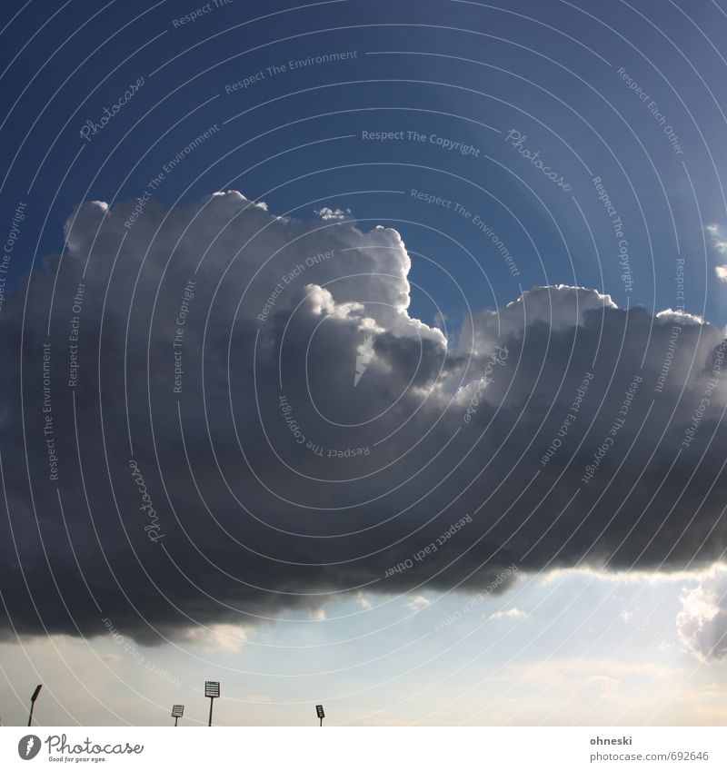 spectre of relegation Sporting Complex Stadium Sky Clouds Storm clouds Bochum Floodlight Mast Apocalyptic sentiment Threat Hope Colour photo Exterior shot