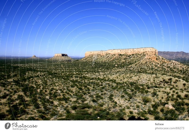 Ugab Terraces Africa South Namibia Panorama (View) Valley Table mountain Nature Mountain Geography ugab terraces Sky Blue Beautiful weather Large