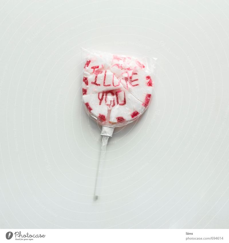 broken love Food Candy Lollipop Characters Sadness Round cute Red White Emotions Moody Love Lovesickness Pain Disappointment Distress Frustration Relationship