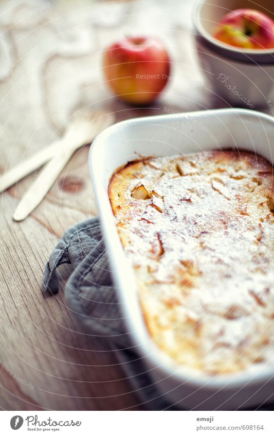 Apple pancake from the oven Fruit Cake Dessert Candy Nutrition Slow food Bowl Delicious Sweet Pancake Colour photo Interior shot Deserted Day
