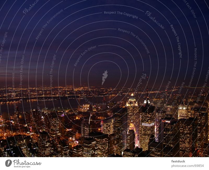 New York night owls New York City Manhattan Hudson River Times Square Long exposure High-rise Light Twilight