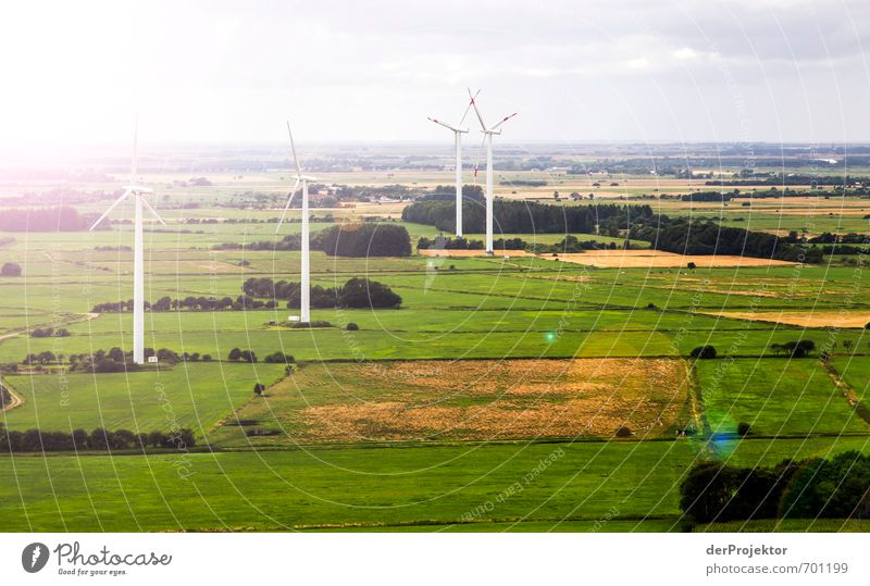 Wind power also radiates Technology Advancement Future Energy industry Renewable energy Wind energy plant Environment Nature Landscape Summer Climate