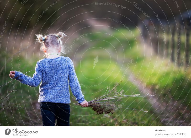 take your time. Human being Feminine Child Girl Infancy Life 1 3 - 8 years Environment Nature Sunlight Spring Autumn Beautiful weather Meadow Forest Relaxation