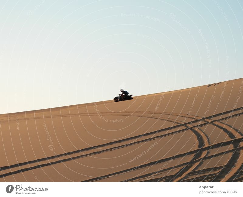 Traces in the sand Namibia Desert Sand desert sand Freedom quad bike quad biking fun