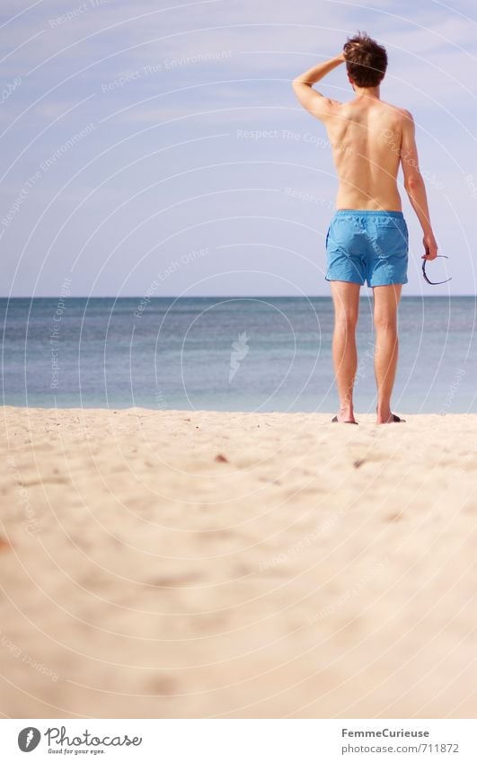Beach time! (I) Style Leisure and hobbies Masculine Young man Youth (Young adults) Man Adults 1 Human being 18 - 30 years Contentment Relaxation Dream