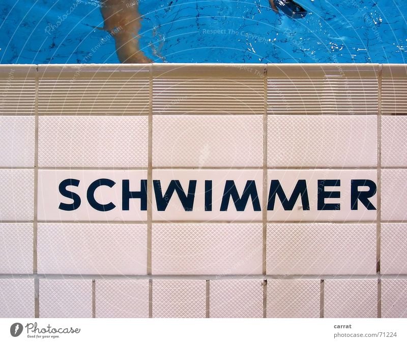 Not... Swimming pool Indoor swimming pool Summer White Gray Sterile Typography Symmetry Refrigeration Drown Dangerous Wet Pleasant Water Neptune Blue