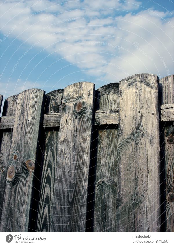 WITHOUT TITLE, WITH FINE | wooden fence sky clouds sky sky clouds Fence Wood Wooden board Clouds Border Surround Simple Pastel tone Beautiful Lovely Harmonious