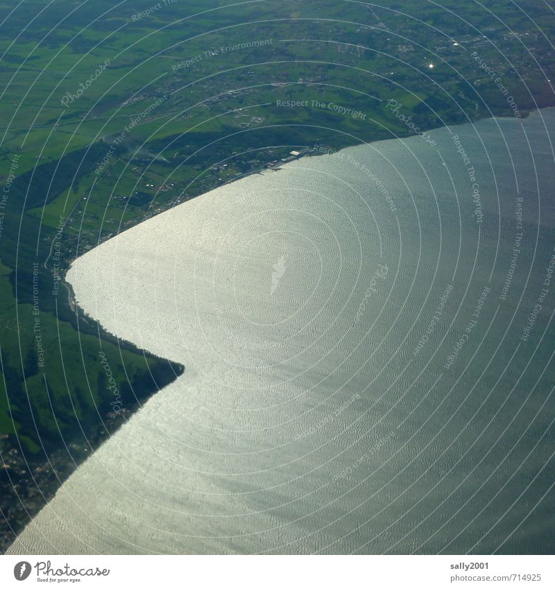Nature's breasts Landscape Water Sunlight Summer Beautiful weather Field Lakeside View from the airplane Observe Flying Esthetic Far-off places Glittering Round