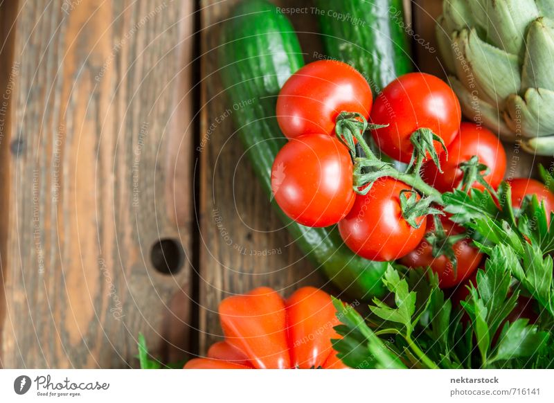 Fresh vegetables from the market Food Vegetable Lettuce Salad Nutrition Organic produce Vegetarian diet Diet Lifestyle Healthy wood Background picture tomato