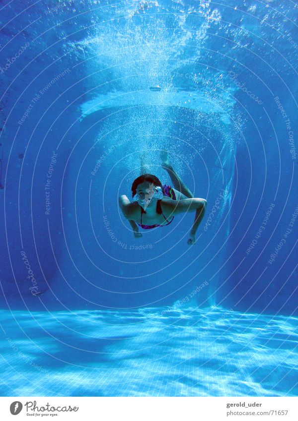 Holidays in the pool Swimming pool Dive Cooling Underwater photo Water refresh Joy Swimming & Bathing